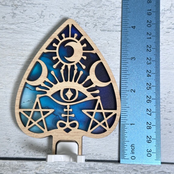 Mystical Planchette Night Light Celestial Gothic Wall Lamp Decor - Picture 5 of 7
